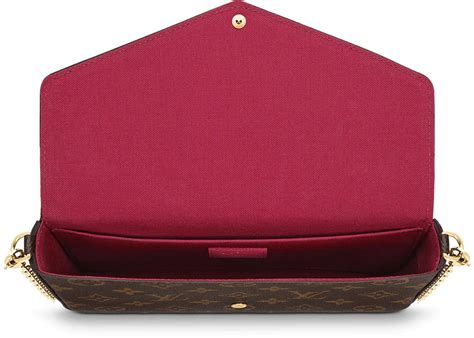 pochette felicie monogram fuchsia lining